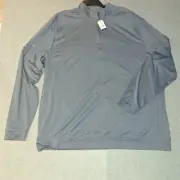 JOHNNIE-O Top Shelf Farber PREP-Formance 1/4 Zip Golf Pullover Lake Blue Men XXL