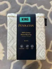 NWT PENDLETON Premium Weight KING FLANNEL SHEET SET Aztec Southwestern LUX