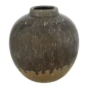 Amalfi Avaris Ceramic Vase Decorative Vessel Flower Vase Home Decor 23.5cm Brown