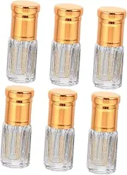 WEKADRIN 6Pcs Roller Ball Perfume Bottles Refillable Essential Oil Containers with Cap Leak Design for DIY Oils Travel Friendly Empty Bottles for Perfume