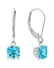 MaxColor 10K 2.00 ct. tw. Blue Topaz Earrings NoSize NoColor