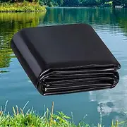 Black HDEP Pond Liner Pliable Durable Pond Underlayment Easy Cutting Pond Film/Membrane for Fish or Koi, Features, Waterfall Base, Fountains and Water Gardens(4x12m(13.1x39.3ft))