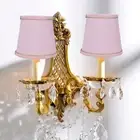 2PCS European Style E14 Lamp Shade Pink Lampshade For Chandelier Table Wall
