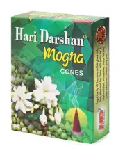 2 Haridarshan Mogra Dhoop Cones, with Beautiful Fragrance Navratri Diwali Puja