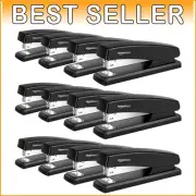 Pack of 12 Black Office Desk Stapler - 25 Sheet Capacity with 1000 Staples
