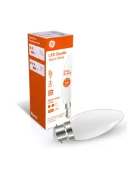 GE 2.8W LED Opal BC Candle Warm White Globe