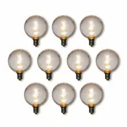 10-Pack Warm White .5-Watt LED G50 Globe Light Bulb, Shatterproof, E12