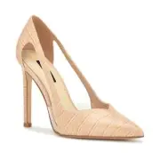 Nine West Trivs Pointy Toe Pumps Tan-Croco Size: US 11M
