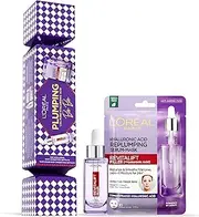 L'Oréal Paris Plumping 1.5% Pure Hyaluronic Acid Bon Bon with Filler Hyaluronic Acid Serum and Replumping Tissue Mask