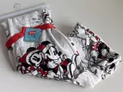 Disney Mickey Minnie Mouse Christmas Sledding Soft Plush Throw Blanket 50x70”