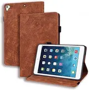 YBFJCE Case for iPad 6th/5th Generation 9.7 Inch 2018/2017/iPad Air 1/iPad Air 2,Slim Stand Shell Protective Case with Pencil Holder,Premium PU Leather Folio Cover for iPad 9.7 Inch 2018/2017,Brown