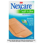 Nexcare Soft 'n Flex Strips Large 10 Pack