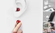 Invisible Earbuds Small Bluetooth Earbuds Mini Wireless Discreet red（Single）