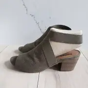 Open Toe Block Heels Sonoma Women 8.5 Army Green Shoes Stonefish Ankle Boots