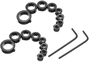 Yakamoz 2 Set Drill Stop Assortment, 8-Piece Drill Depth Stop Collars Limit Ring Dowel Shaft Chuck Positioner Locator for Drill Bits Consistent Drilling