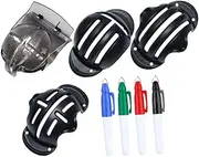 CORHAD 1Set Lightweight Golf Ball Marking Golf Line Makers with Pens Durable Alignment Tool for Ball Identification and Drawing Lines