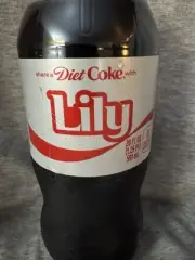 Share a Coke with Lily 2025 Personalized Gift Coca~Cola Bottle 20oz Diet