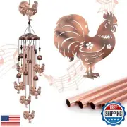 Marwey Chicken Wind Chimes for Outside, Rooster Wind Chime, Large Chicken Dec