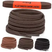 Flat Dress Shoe laces for Chukka Desert Boot, Dress 27″ (69 CM) Dark Brown