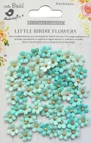 Little Birdie Beaded Micro Petals 60/Pkg-Arctic Ice