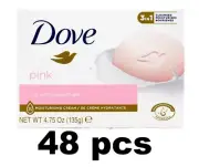 48 X DOVE 135g BEAUTY CREAM SOAP BAR PINK MOSITURISING MILK BRAND NEW