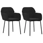 Dining Chairs 2 Pcs Black Velvet fabric,plywood,velvet Dining Chairs