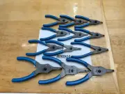 Snap-on Tools NEW PEARL BLUE 12pc Quick Release Snap Ring Pliers Set SRPCR112PB