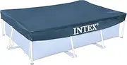 Intex Pool Cover, Rectangular 3x2m, 20cm Overhang, Vinyl, Drain Holes, Dark Green