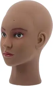 LALADEFIEE Simulation Human Head Model Female Bald Head Model Mannequin Head for Wigs Hat Display Stand Mannequin Head for Makeup Mannequin Head for Helmet Stand Glasses Holder Stand