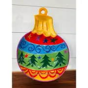 Seasonal Elements Holiday Ornament Chip & Dip Bowl Holidays