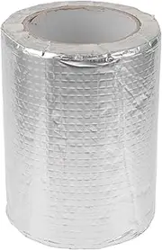 X AUTOHAUX 1 Roll Underbelly Tape Waterproof 16.40ftx5.91"x0.04" Flex Belly Tape for RV Mobile Home, Camper Travel Trailer, Tear Repair Patch Silver Tone