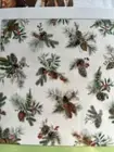 Michel Design Works Cotton Tablecloth Christmas White Spruce 54" x 54" Square