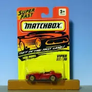 MATCHBOX SUPERFAST - #10 RED DODGE VIPER RT/10 - MINT ON CARD 1993