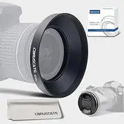 67mm Universal Metal Lens Hood,Wide Angle Lens Hood Compatible All 67mm Brands Camera lens(and easy to install and remove)+1pcs 67mm Lens Cap+1pcs Lens cleaning cloth (67mm)