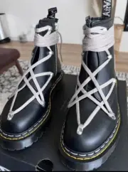 RICK OWENS x DR MARTEN 1460 BEXLeather Lace Up Boots