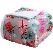 Sherpa Fleece Bed Blanket Twin Size,Christmas Twin(65x90 Inches) Gray Gift