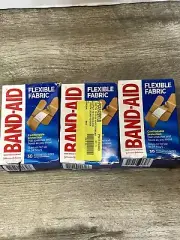 Band-Aid Flexible Fabric Comfortable Protection - 30 Assorted Sized***3 Boxes