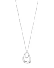 Georg Jensen Sterling Silver Offspring Large Looped Pendant Necklace, 17.72