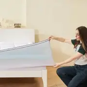 Mattress Topper Premium Memory Foam Fiber Fill Queen 76.2 mm Thickness