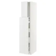 METOD / MAXIMERA hc w p-o func 1dr/4drw, white/Stensund white, 40x60x200 cm