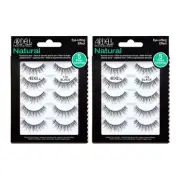 Ardell Natural False Eyelashes 110 Black - Eye-Lifting Effect Eye Makeup, Natura