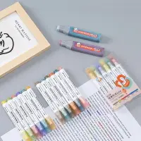 在飛比找樂天市場購物網優惠-微笑牌可補充式螢光筆6色套組 (6入) 補充液 記號筆 手帳