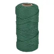 5/32" 328 Feet Macrame Cord, Cotton Cord Rope String 4 Strands Dark Green
