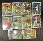 2021 Topps Chrome Prism Refractor. 10 Card Lot. Hays, deGrom, Brinson, Walsh