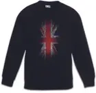 VINTAGE UK UNION JACK FLAG Kids Boys Girls Pullover England Great Britain Royal