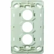 HPM VIVO 3 Gang Wall Switch - Grid Only - White