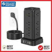 USB-C Surge Protector Power Strip Tower, 20-in-1, 16 Outlets