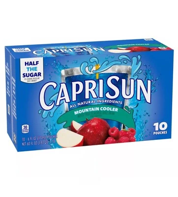 〽️New Exclusive Capri Sun Mountain Cooler Mix Fruit Kids Juice Boxes 10 Pouches