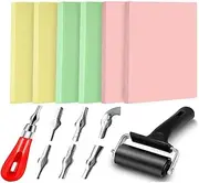 Byttlerom 14pcs Rubber Block Stamp Carving Blocks Rubber Stamp Kit, Carving DIY Stamp Making Kit, for Printmaking