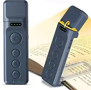Glocusent Bookmark Style Book Light, Reading Light with Sleep Aid & Timer, 5 Brightness & 3-Color Expertise Book Light for Reading in Bed, Type-C Rechargeable Lamp for Book Lovers Gifts
